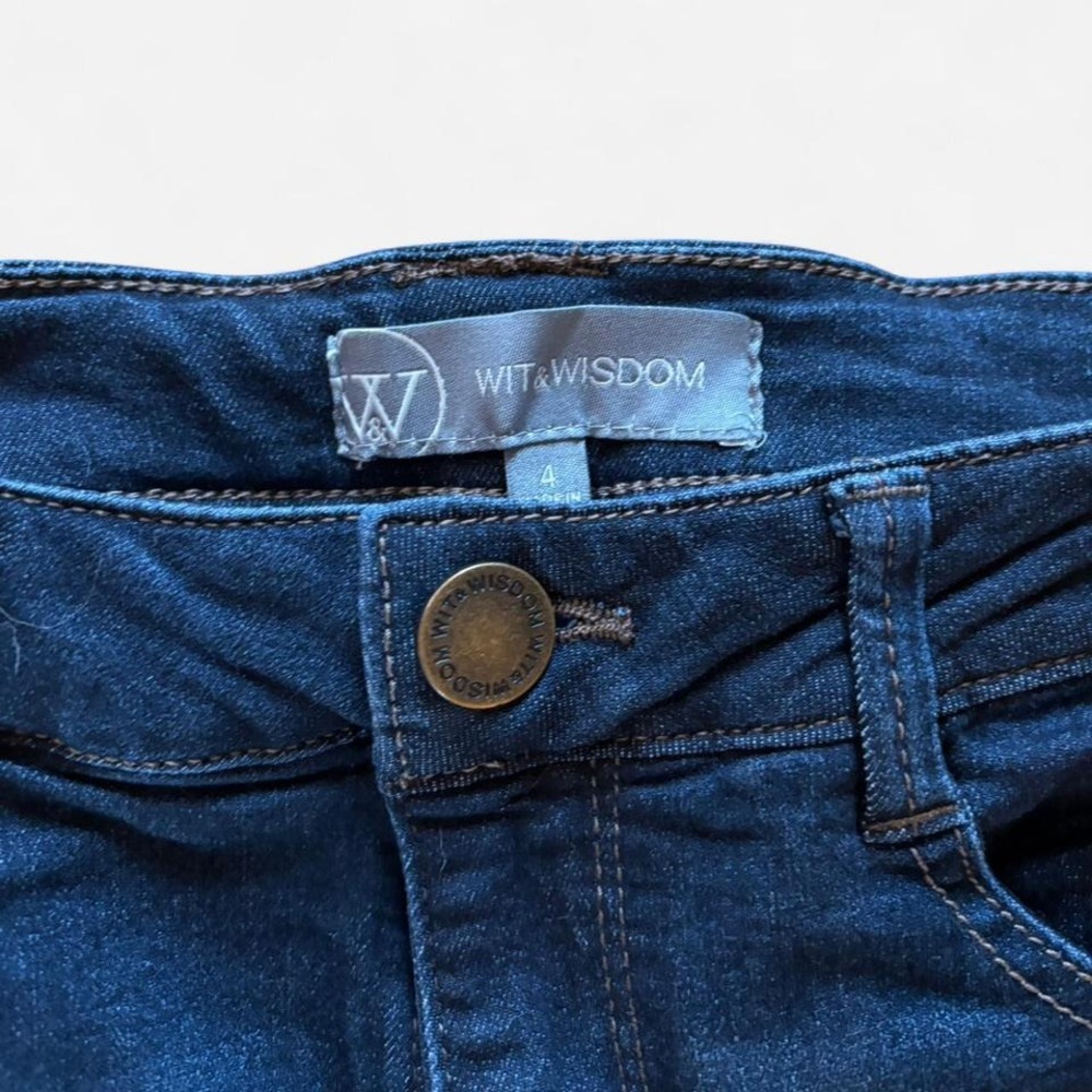 Wit & Wisdom Womens Dark Wash Skinny Jeans Size 4 - Picture 3 of 5